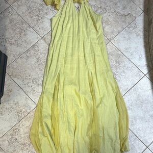 Soft Surroundings Light Yellow Maxi Dress